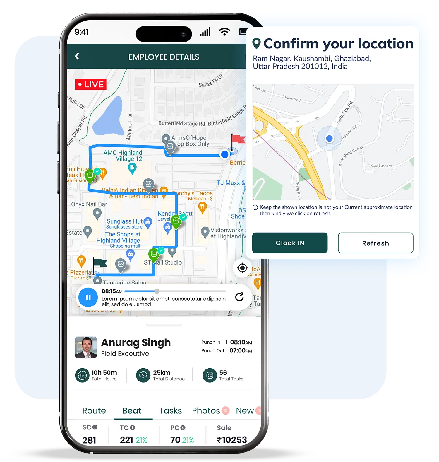 Live Tracking App
